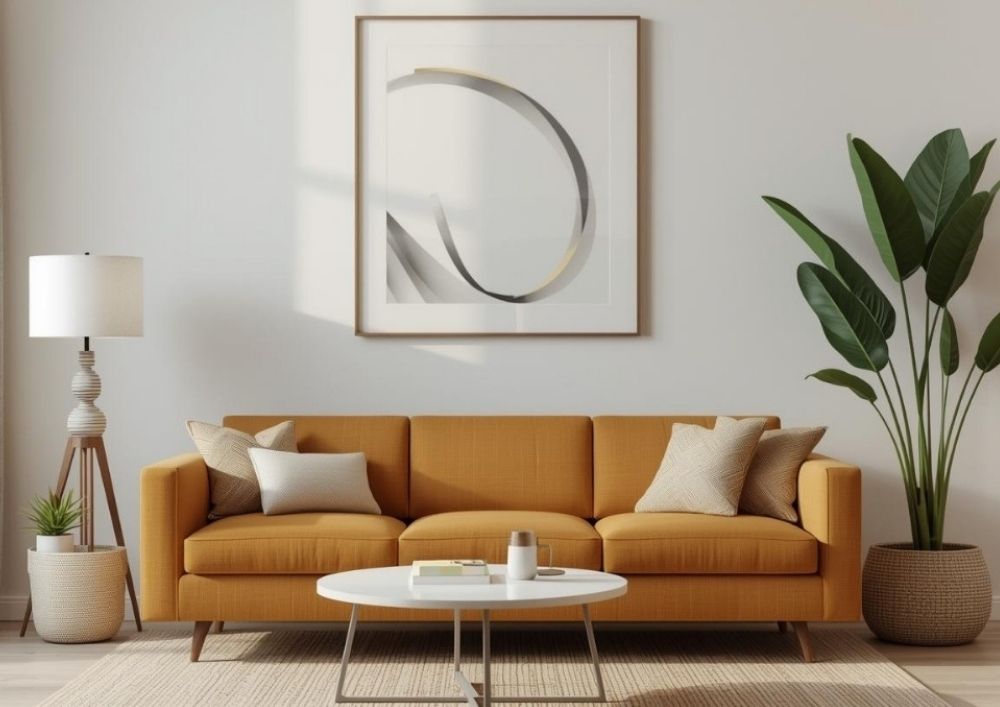 Moderne Couch in Orange